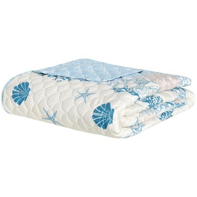 The Lakeside Collection Coral Patch Quilt Ensemble - King Quilt