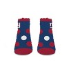 NFL New York Giants Big Dot Sleep Socks: Polka Dots Knit Ankle Apparel - 3 of 3