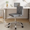VECELO PU Leather Armless Office Chair, Adjustable Height & 360° Rolling Swivel for Home or Office - 4 of 4