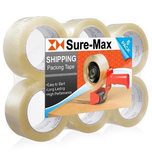 Sure-Max Premium Carton Packing Tape 1.8 mil 330 Feet (110 yards) - Clear - 1 of 4