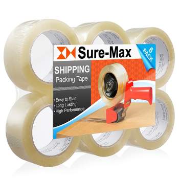 Heavy Duty Shipping Packaging Tape with Dispenser, 2 x 800, 6