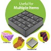 Garnen Drawer Organizer Clothes, 16 Cell Dresser Organizer Bins Divider for Socks Underwear Organizers, Baby Nursery Closet Organizer & Storage, Gray - 4 of 4