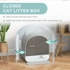 MaseiKar Cat Litter Box with Lid, Covered Litter Box for Indoor Cats with Tray, Scoop, Filter, 17" x 17" x 18.5" - 3 of 4