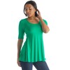 Womens Elbow Sleeve Swing Tunic Top - 24seven Comfort Apparel™ - 2 of 4