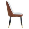 Vynxaria 4-Piece Black Dining Chair Set - Modern PU Leather with Sturdy Metal Legs - 4 of 4