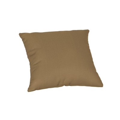Casual Cushion Solid Sunbrella Fabric 1-Piece Indoor/Outdoor Square Throw Pillow