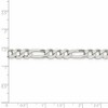 Black Bow Jewelry Men's 7mm Sterling Silver Solid Flat Figaro Chain Necklace - 4 of 4