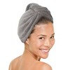 MICRODRY 2pk Ultra Absorbent Quick Drying Hair Towel/Hair Turban - 2 of 3