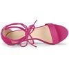 Allegra K Women's Elegant Faux Suede Lace Up Open Toe Kitten Heel Sandals - 4 of 4