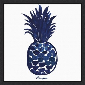Amanti Art Indigo Pineapple by Aimee Wilson Canvas Wall Art Print Framed 16 x 16-in. - 1 of 4
