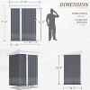LACOO 5' x 3' Slanted-Roof Metal Shed - 4 of 4