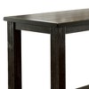 Royal Hampton Rustic Plank Wooden Bar Table with Block Legs, Antique Black - 4 of 4