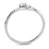 Slickblue Women's Stainless Steel Ring with Round Clear CZ - Polished Finish for Everyday Wear - Size 5-10 - 4 of 4