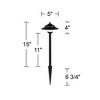 John Timberland Pagoda Style LED Landscape Light Set of 4 with Transformer - 4 of 4