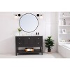 Elegant Lighting Collier 1 light Chrome and Frosted white glass left Wall sconce - 3 of 4