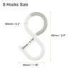 Unique Bargains Plastic Kitchen Closet Bathroom S Shaped Hooks and Hangers 2.4 Inch - 2 of 4