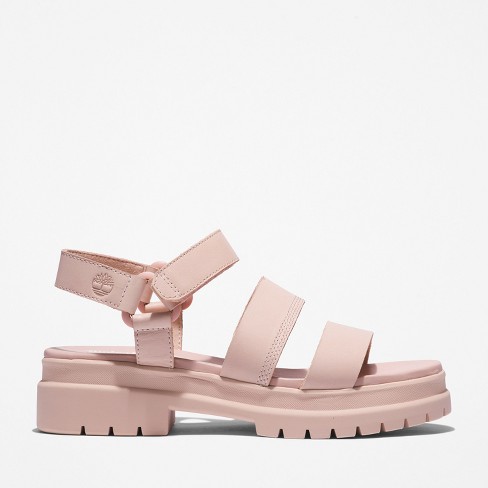 Timberland Women's London Vibe Ankle-strap Sandals, Light Pink Full-grain,  8.5 : Target
