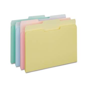 Staples Top-Tab File Folders 3-Tab Letter Assorted Pastel Colors 100/BX TR459684/459684