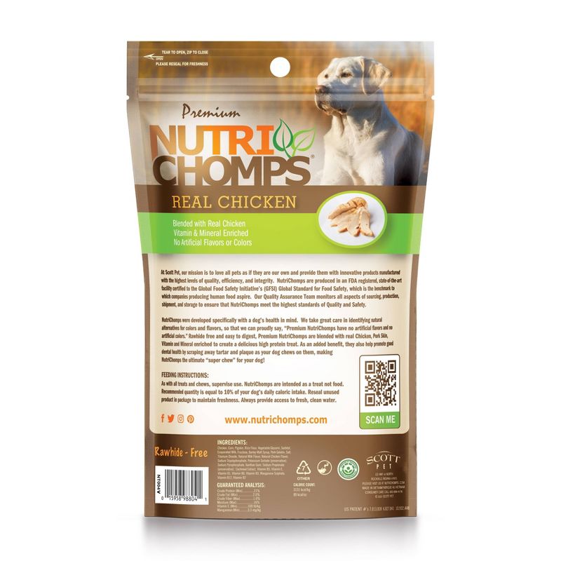 Nutri Chomps Mini Knot with Wrap Chicken and Pork Dog Treats - 8ct/5.36oz, 3 of 5