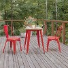 Flash Furniture Declan Commercial Grade Indoor/Outdoor Dining Table, 23.75" Round All Weather Poly Resin Top with Steel Base - 3 of 4