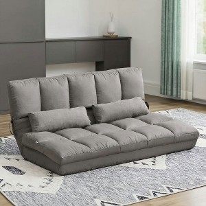 Resenkos 2-In-1 Sofa Bed, Convertible Floor Sofa Chair, Folding Couch Bed, Guest Chaise Lounge with 2 Pillows, No assembly required, Light - 1 of 4