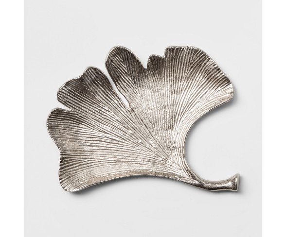 Decorative Leaf Figurine - Silver - Threshold&#153;