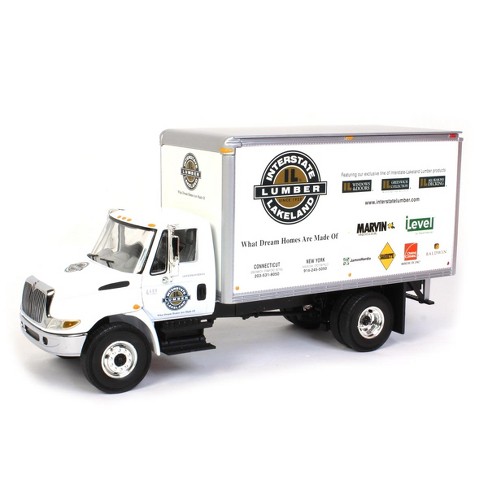 First Gear 1/34 International 4400 DT466 Interstate Lumber Delivery Van Box  Truck 19-3641