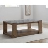 Libby - Sintered Stone Coffee Table With Casters - Brown - 4 of 4