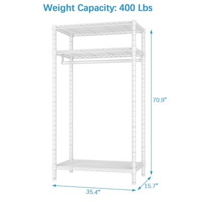 Vipek S3 I2 Heavy Duty Garment Rack With Adjustable Shoe Rack, Free  Standing Clothes Rack Custom Closet Rack, White : Target