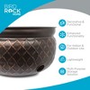 BirdRock Home Decorative Water Hose Pot - Open Top - Steel Metal with Copper Accents - 100ft - 2 of 4