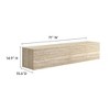 Modway Terra 71" Wall-Mounted TV Stand – Floating Media Console with Wood Grain Finish - 3 of 4