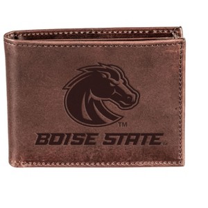 Evergreen NCAA Boise State Broncos Brown Leather Bifold Wallet Officially Licensed with Gift Box - 1 of 1