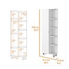 HomeRoots 20" White Accent Cabinet With Nine Shelves - 3 of 4
