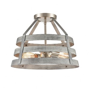 Elk Home Brigantine 2 - Light Semi-Flush Mount in  Weathered Driftwood - 1 of 3