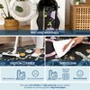 Floral Washable Scalloped Kitchen Rug, Modern Non-Slip Low-Pile Stain-Resistant Front Door Flower Rug, Animal Print Bathroom Entryway Rug - 2 of 4