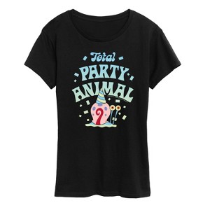 Women's - Spongebob Squarepants - Total Party Animal Short Sleeve Graphic T-Shirt - 1 of 4