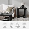 Spassway Square End Table Small Side Table with Criss Cross Table Legs Wood Sofa Table Narrow Nightstand for Small Spaces Living Room Bedroom - 3 of 4