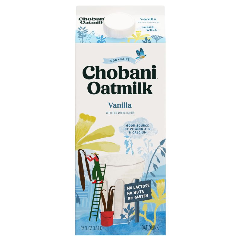 Chobani Vanilla Plant-Based Oatmilk - 52 fl oz, 1 of 8