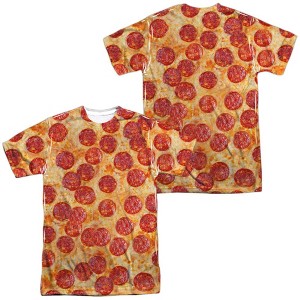 Men's Pizza (Front Back Print) Short Sleeve Costume T-Shirt - 1 of 4