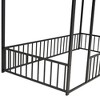 LOVMOR Metal Bed House Bed Frame with Roof and Safety Fence, Strong and Durable - image 4 of 4