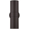 Possini Euro Design Modern Wall Light Sconce Bronze Hardwired 3 3/4" 2-Light Fixture Up Down Tempered Glass for Bedroom Bathroom - 4 of 4