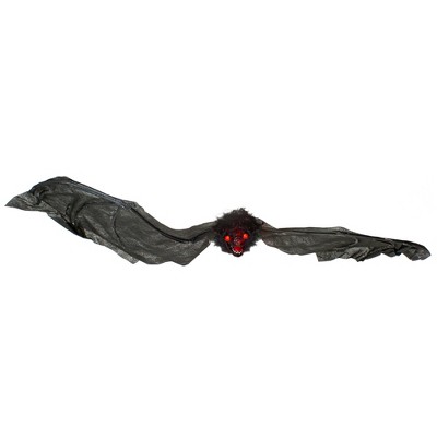 Northlight 30" Hanging Halloween Bat Decoration with Red Eyes