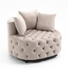 Classical Upholstered  Accent Barrel Chair-ModernLuxe - image 4 of 4