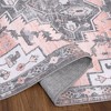 Area Rug Retro Carpet for Living Room Machine Washable Carpet Bedroom Rug, 2' x 6' Brown Orange - 2 of 4