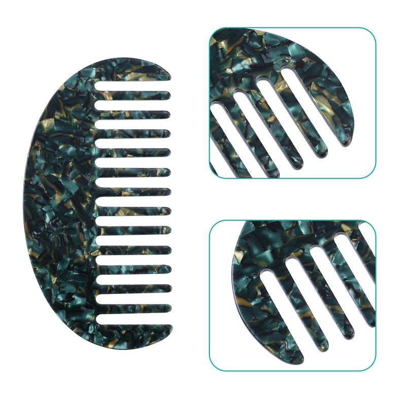 Unique Bargains Anti-Static Hair Comb Wide Tooth for Thick Curly Hair Hair Care For Wet and Dry 2 Pcs, 3 of 7