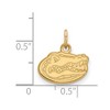 Black Bow Jewelry 14k Yellow Gold Plated Sterling Silver Florida Gators NCAA Extra Small Pendant - 2 of 3