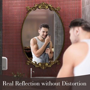 Apmir Oval High Quality Aluminum Alloy Framed French Cleat Mounted Baroque Wall Decor Bathroom Vanity Mirror with 3-Year Warranty - 1 of 4