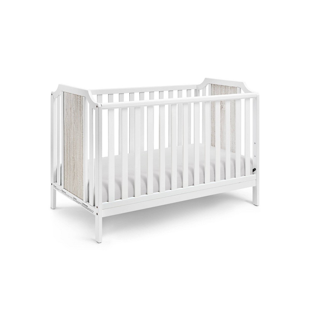 Suite Bebe Brees 3-in-1 Convertible Island Crib - White/Graystone -  27400-WH