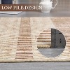 Modern Stripe Pattern Area Rug - Machine Washable, Non-Slip, Low-Pile Rug for Living Room, Bedroom, and Entryway - 3 of 4