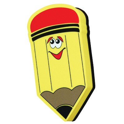 Yellow and Red Magnetic Pencil-Shaped Whiteboard Erasers, Pack of 6